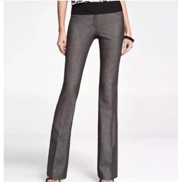Express Columnist Women’s Grey & Black Career Pant - Picture 2 of 6